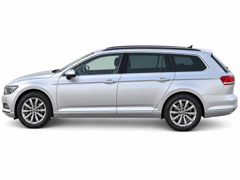 Silver Volkswagen Passat Variant in studio-3