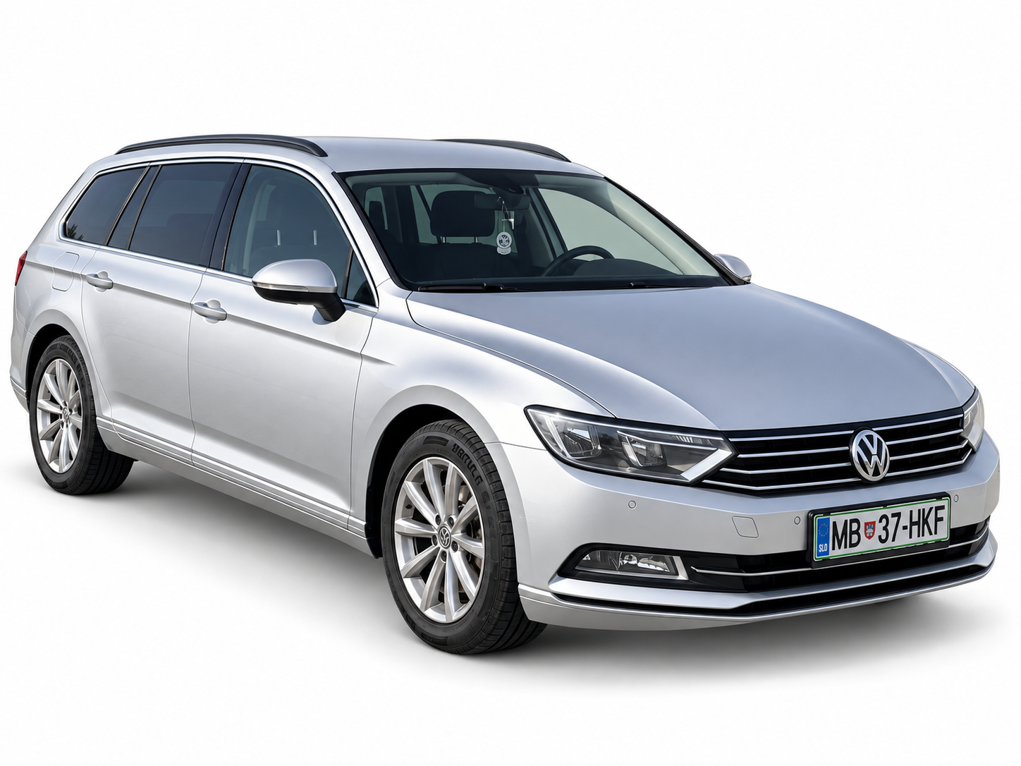 Silver Volkswagen Passat Variant on White-1