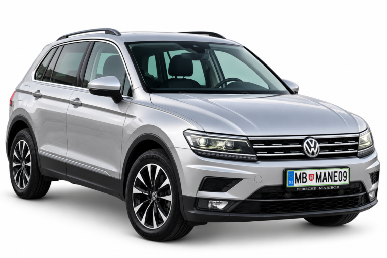 Silver Volkswagen SUV Studio Showcase-desni bok spredaj